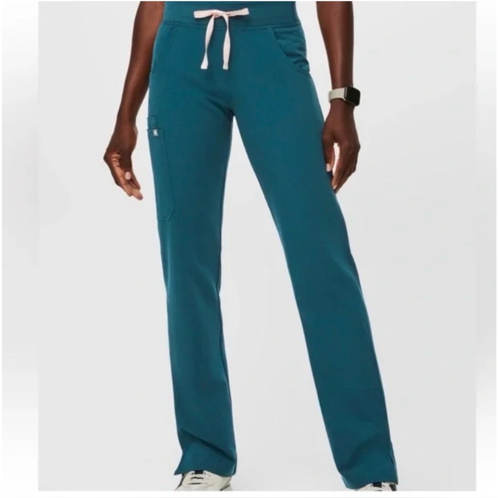 Figs Teal Drawstring Scrub Pants